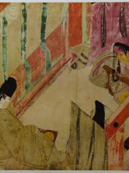 源氏物語絵巻　御法、超希少・大判画集画、新品高級額装付