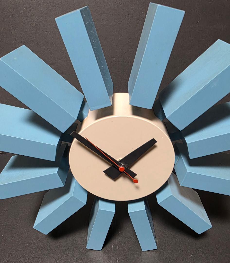 Vitra 掛時計 ジョージ・ネルソン 水色