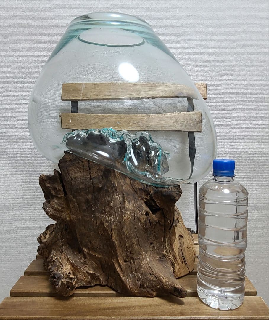 水槽 アクアリウム 流木ガラス オブジェ 流木土台 金魚鉢 花瓶