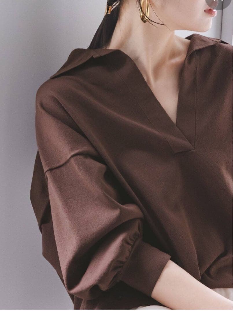 今季 Noble ポロエリニット ブラウン 4月購入