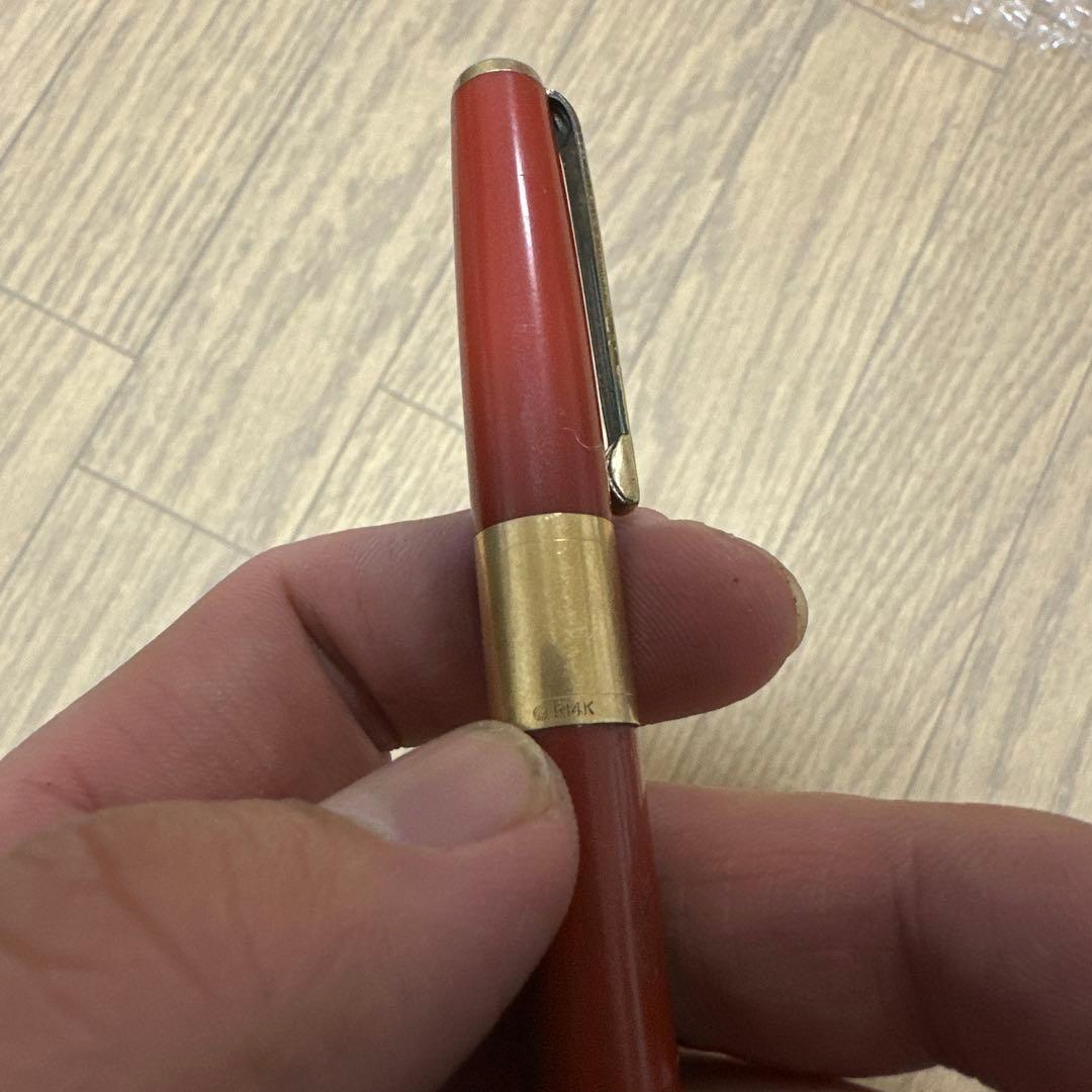 Pilot 赤色 万年筆 14K