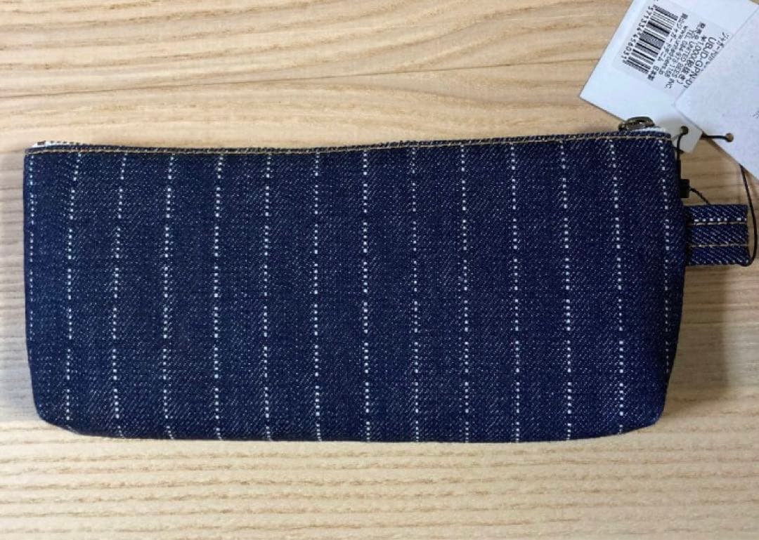 ユナイテッドビーズ ガゼットペンケース 岡山デニム ピンストライプ & ドット