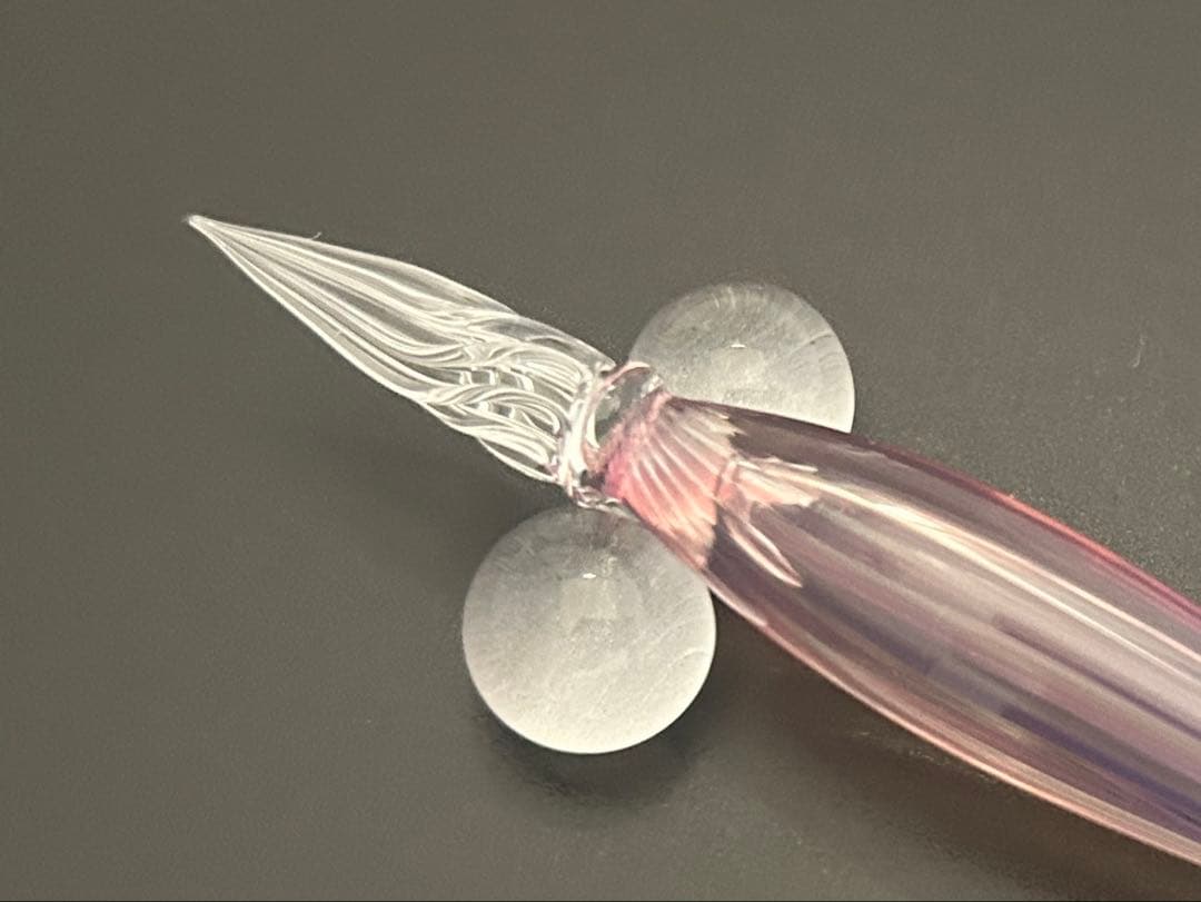 【値下げ】HASE硝子工房　ガラスペン 彗星/ピンク