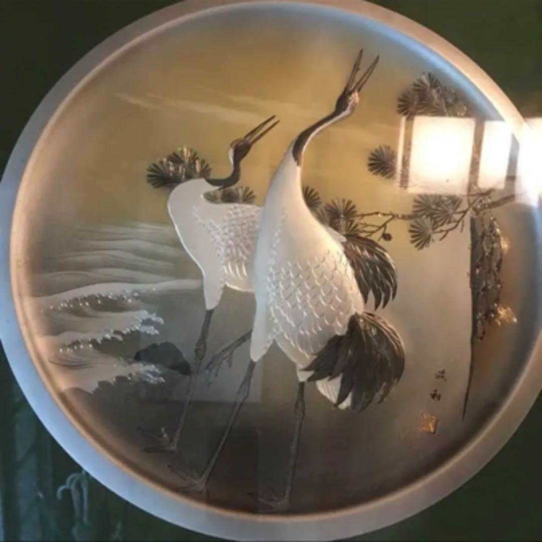 【二羽の鶴の絵画】愛の力