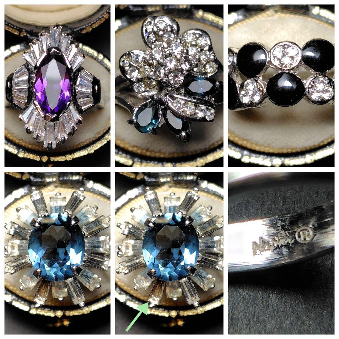 ヴィンテージ　 ブローチ２点＆ネックレス＆リング４点セット