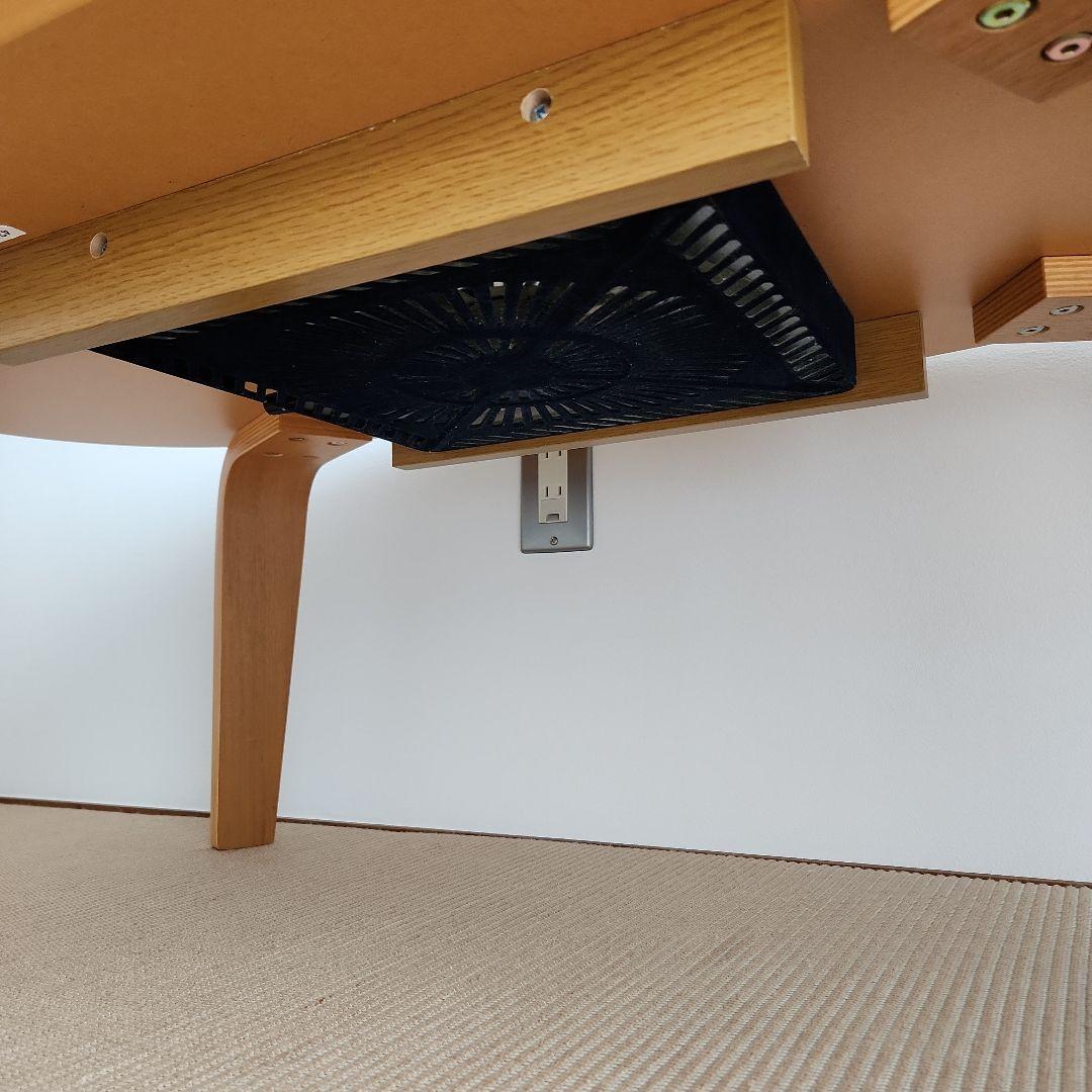 【無印良品】楕円こたつ・小・本体・タモ材曲木脚・石英管ヒーター／ナチュラル