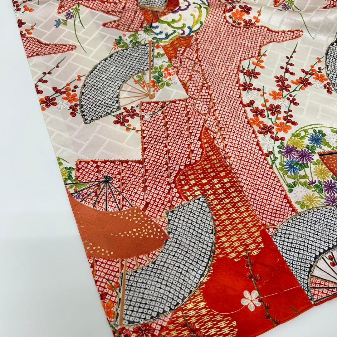 振袖 三越お誂え 金彩 花柄 素敵なデザイン 着物 正絹 AK-7920