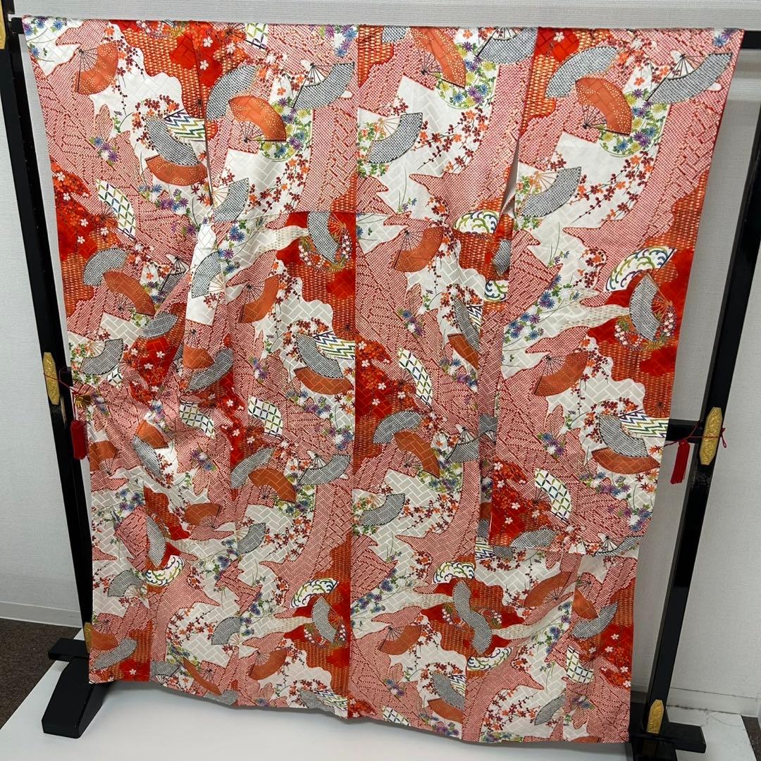 振袖 三越お誂え 金彩 花柄 素敵なデザイン 着物 正絹 AK-7920