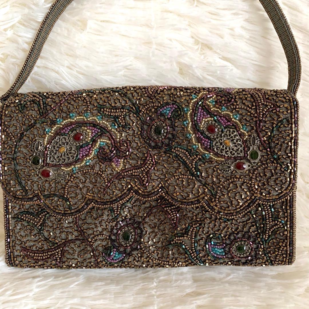 美品❣️Lumy はしもとhashimoto ビーズ バッグ 皇室御用達