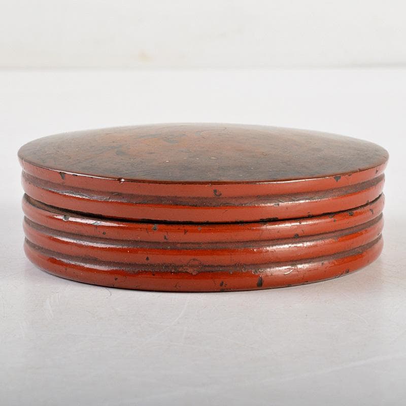 茶道具　根来塗　古根来　香合　時代箱　V　R5909