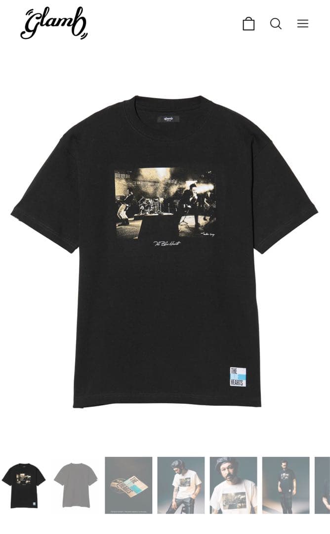 トップス THE BLUE HEARTS Gold Print T-Shirt glamb