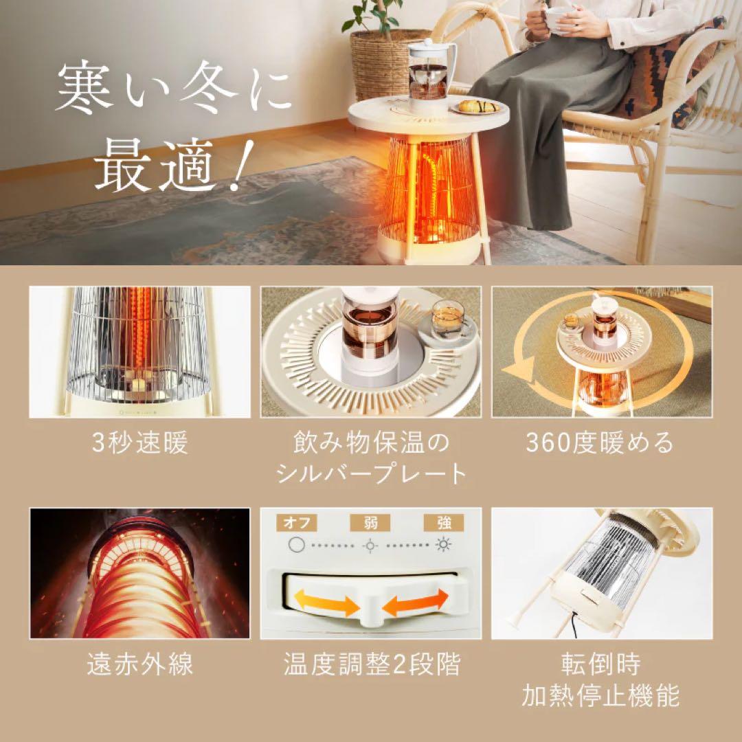 【3秒で速暖】NIPLIFE 電気ヒーターNUKUREA