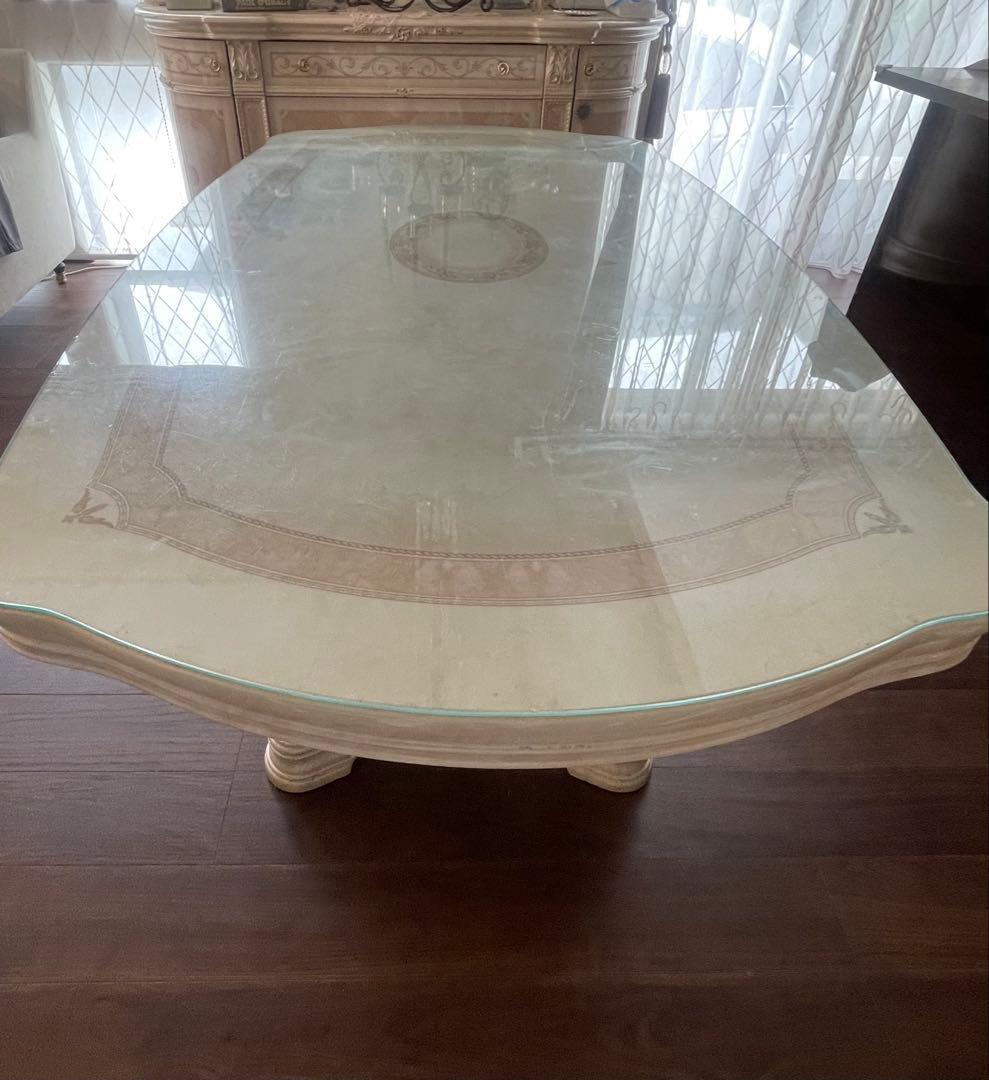 サルタレッリ アマルフィ ダイニングテーブル アイボリー165cm ホワイト家具