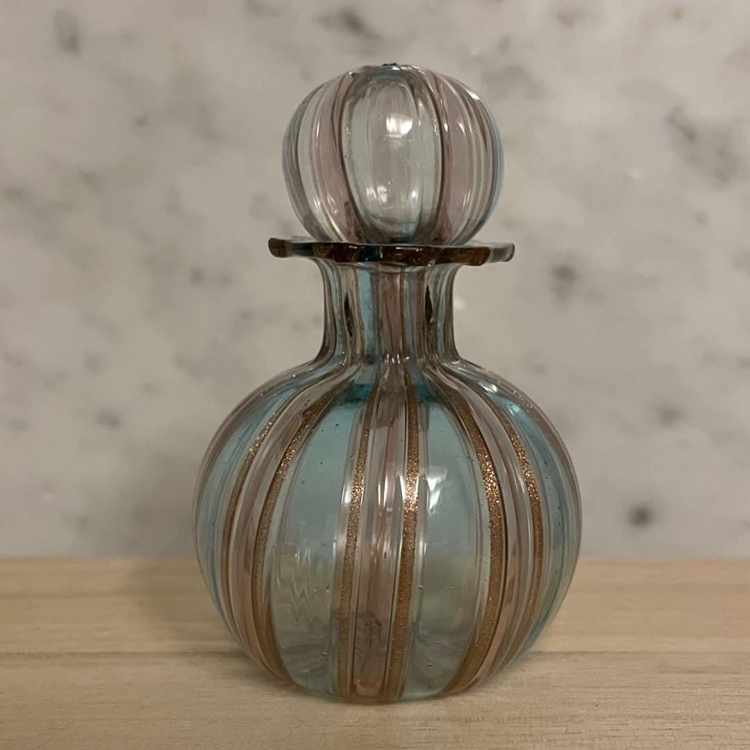 ☆未使用•アンティーク☆ベネチアンガラス•パヒュームボトル3点/イタリア製☆