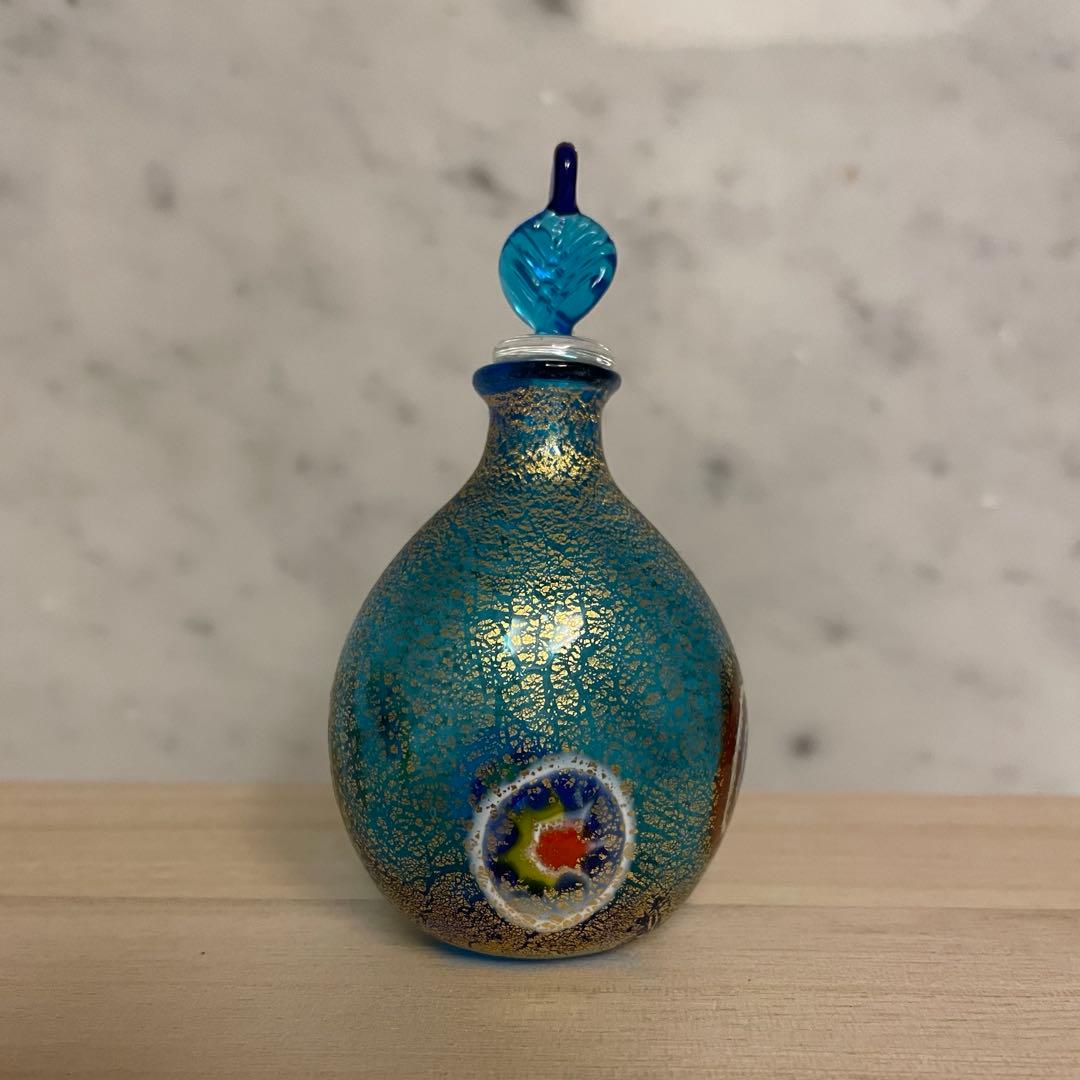 ☆未使用•アンティーク☆ベネチアンガラス•パヒュームボトル3点/イタリア製☆