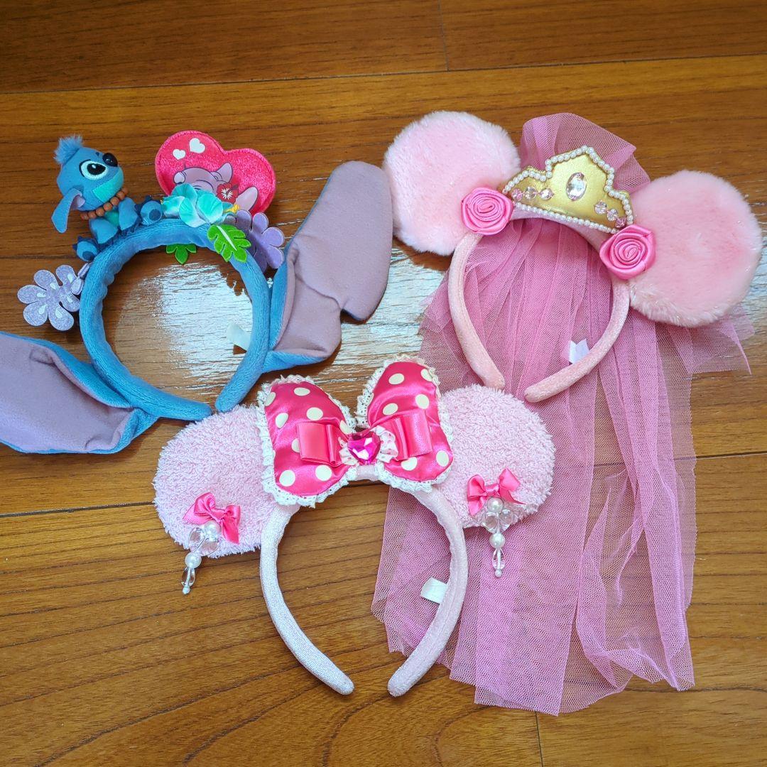 ミニーマウス・スティッチ　カチューシャ　ピンク　ウェディング　まとめ売り