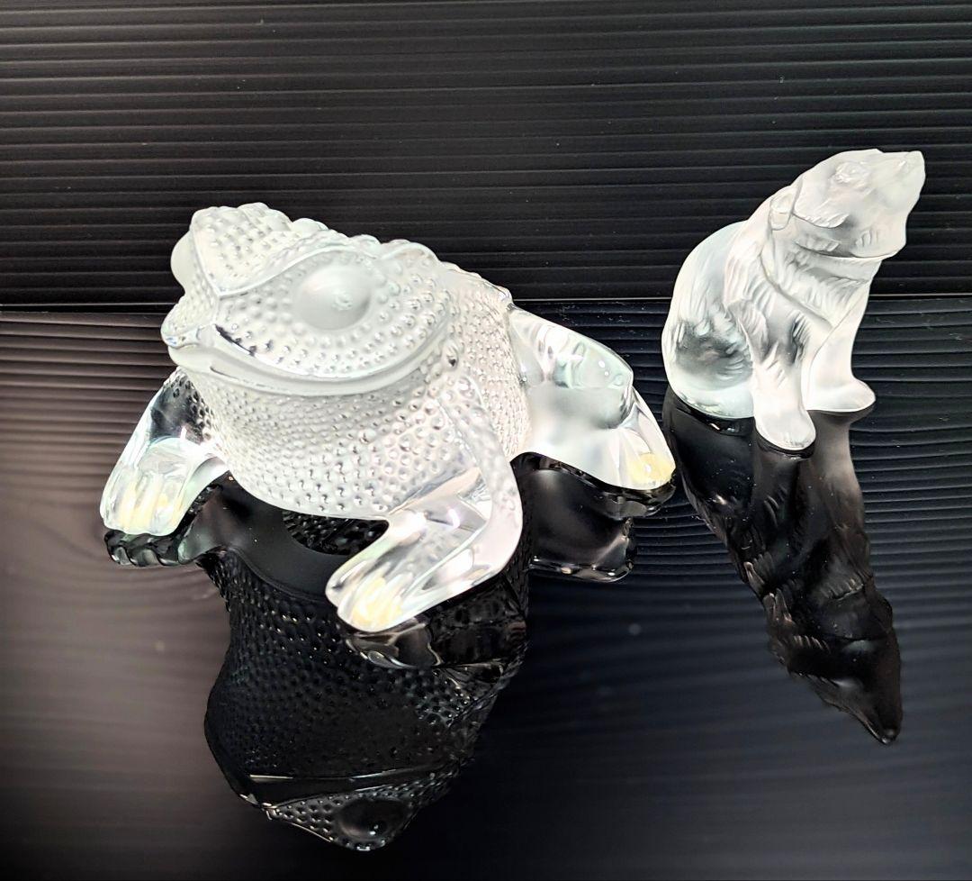 【美品】LALIQUE ラリック カエル 蛙 クリスタルガラス フィギュリン