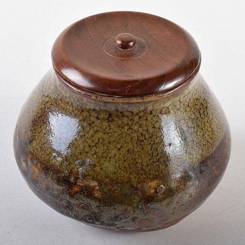 茶道具　瀬戸焼　茶入　仕覆・時代箱付　M　R8633