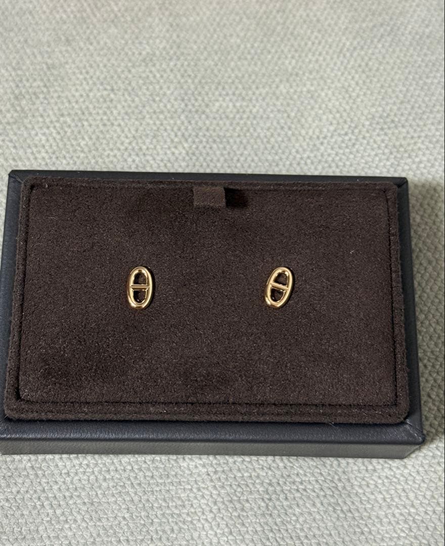 値下げ！新品　エルメス　ファランドール　シェーヌダンクル ピアス ローズゴールド