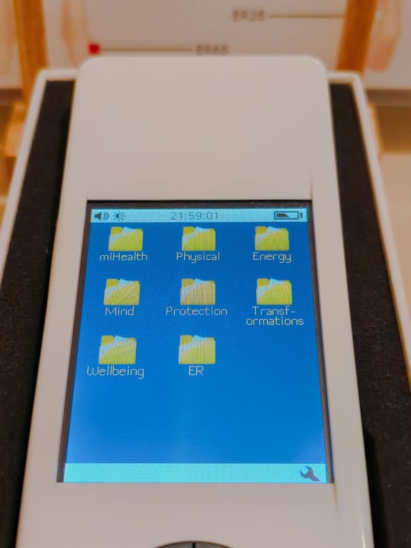 【中古美品】NESマイヘルス　波動ヒーリング　情報療法デバイス　詳細チャート付き