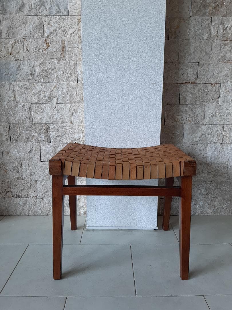 本革スツール～Woven leather stool～