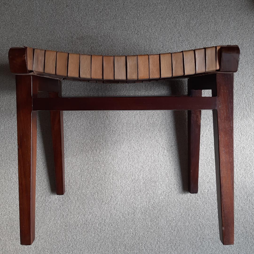 本革スツール～Woven leather stool～