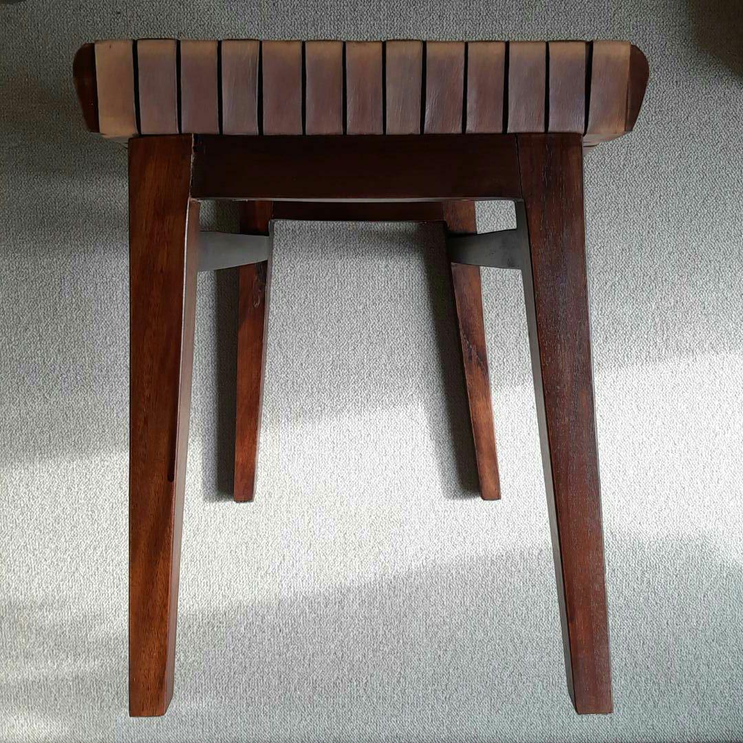 本革スツール～Woven leather stool～