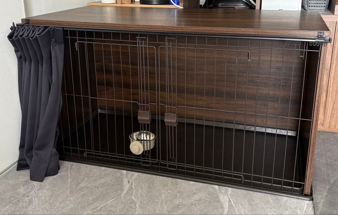 美品ペットケージ　ペットサークル　カーテン付　アイリスオーヤマNFPC-1200