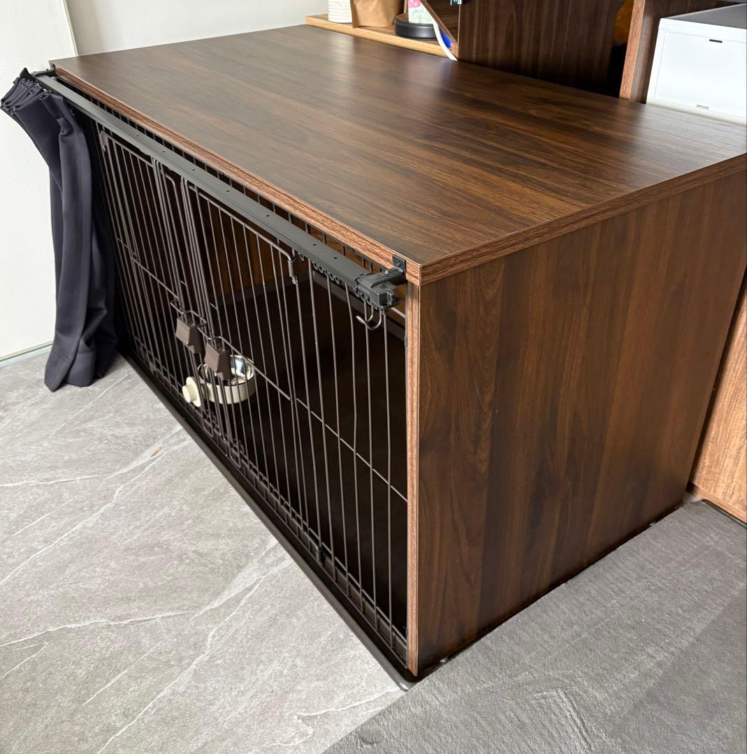 美品ペットケージ　ペットサークル　カーテン付　アイリスオーヤマNFPC-1200