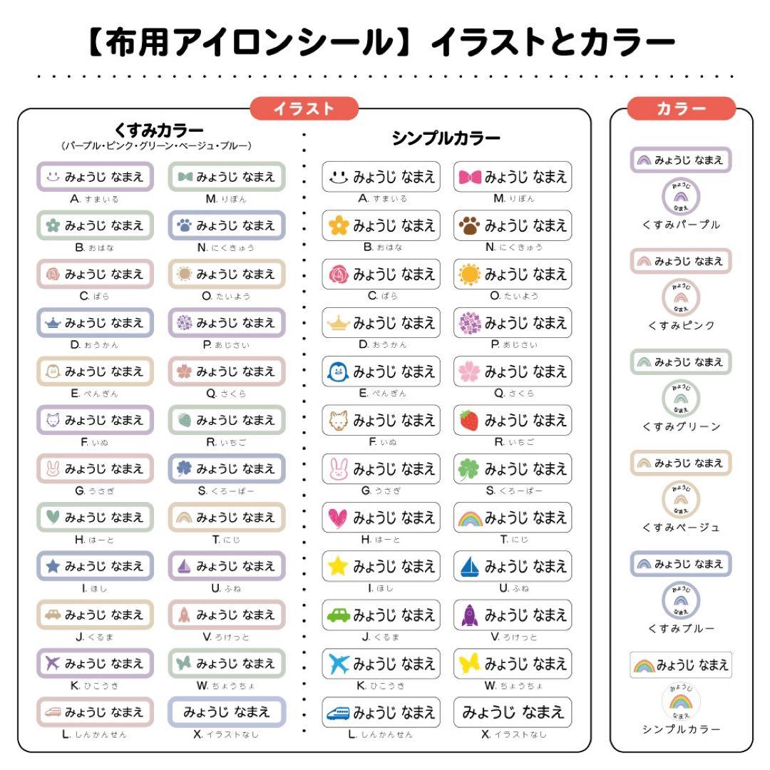 【アネモネ@断捨離中】お名前シール アイロン不要 アイロンシール 防水