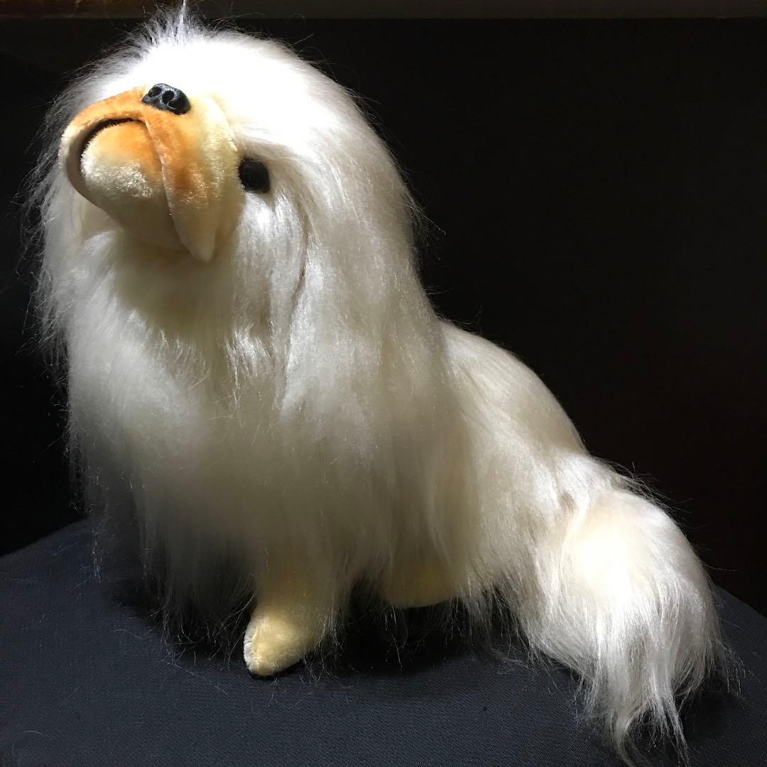 ぬいぐるみ　犬　いぬ　ペキニーズ　エリート　タグ・ブラシ付き　レトロ❣️