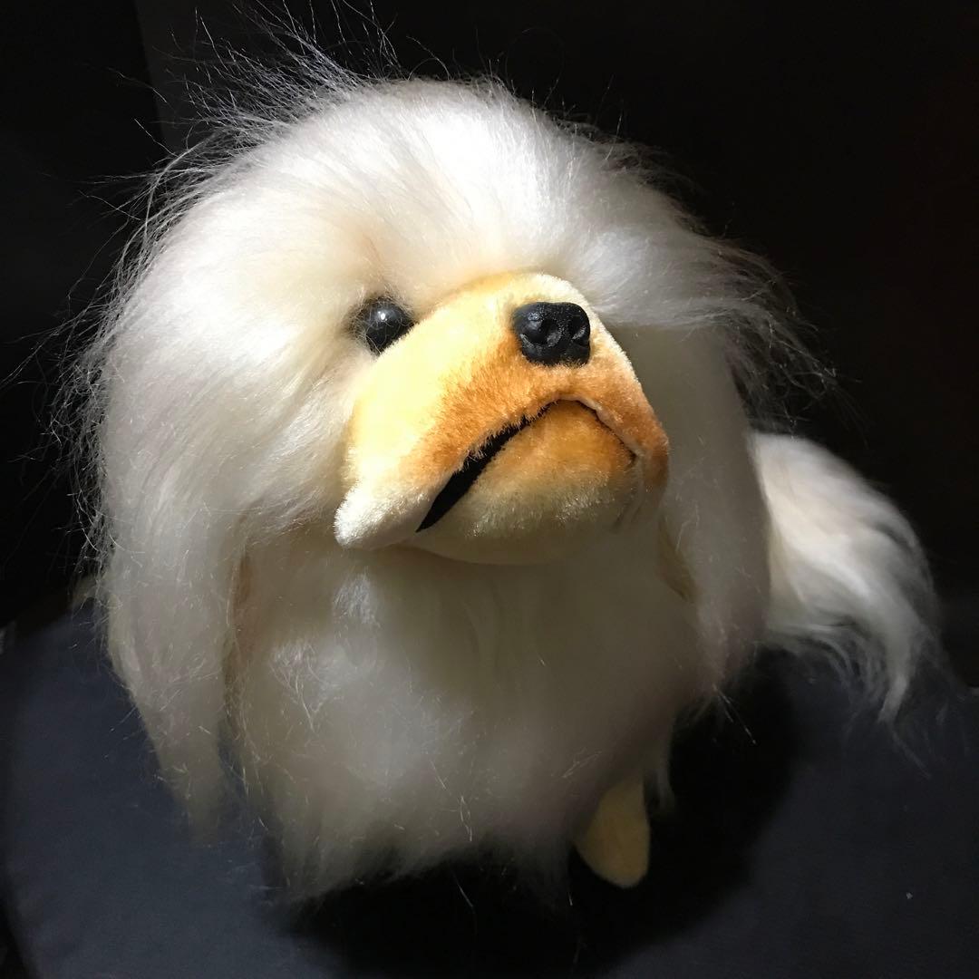 ぬいぐるみ　犬　いぬ　ペキニーズ　エリート　タグ・ブラシ付き　レトロ❣️