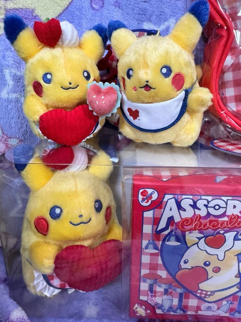 ポケモン バレンタイン ピカチュウダイナー ぬいぐるみ マスコット 5点セット+
