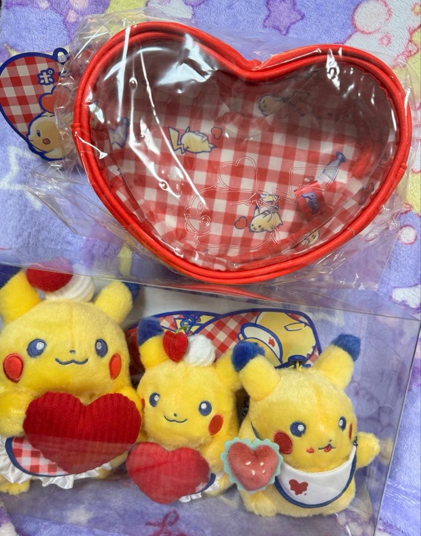 ポケモン バレンタイン ピカチュウダイナー ぬいぐるみ マスコット 5点セット+
