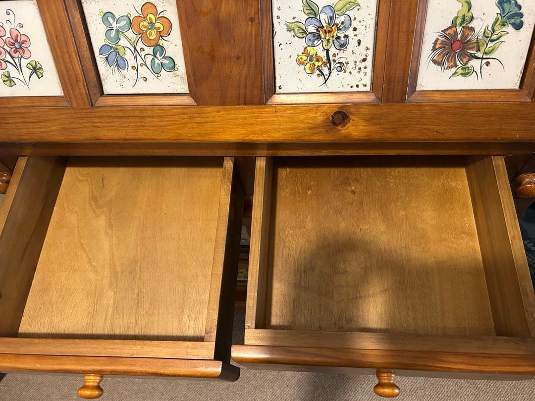 希少廃盤品　スペインタイル　ライティングビューロ　カントリー　バレンシアパイン