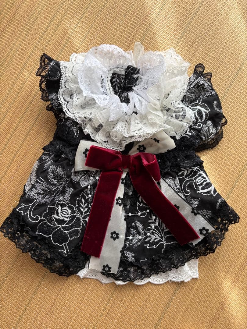 小型犬用レースドレス 黒