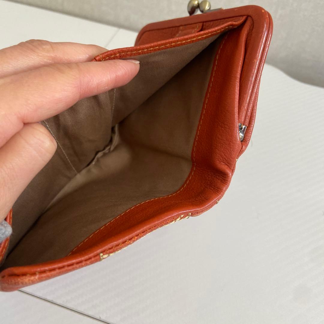 genten ゲンテン⭐️リサラーソン がま口 財布 レザー