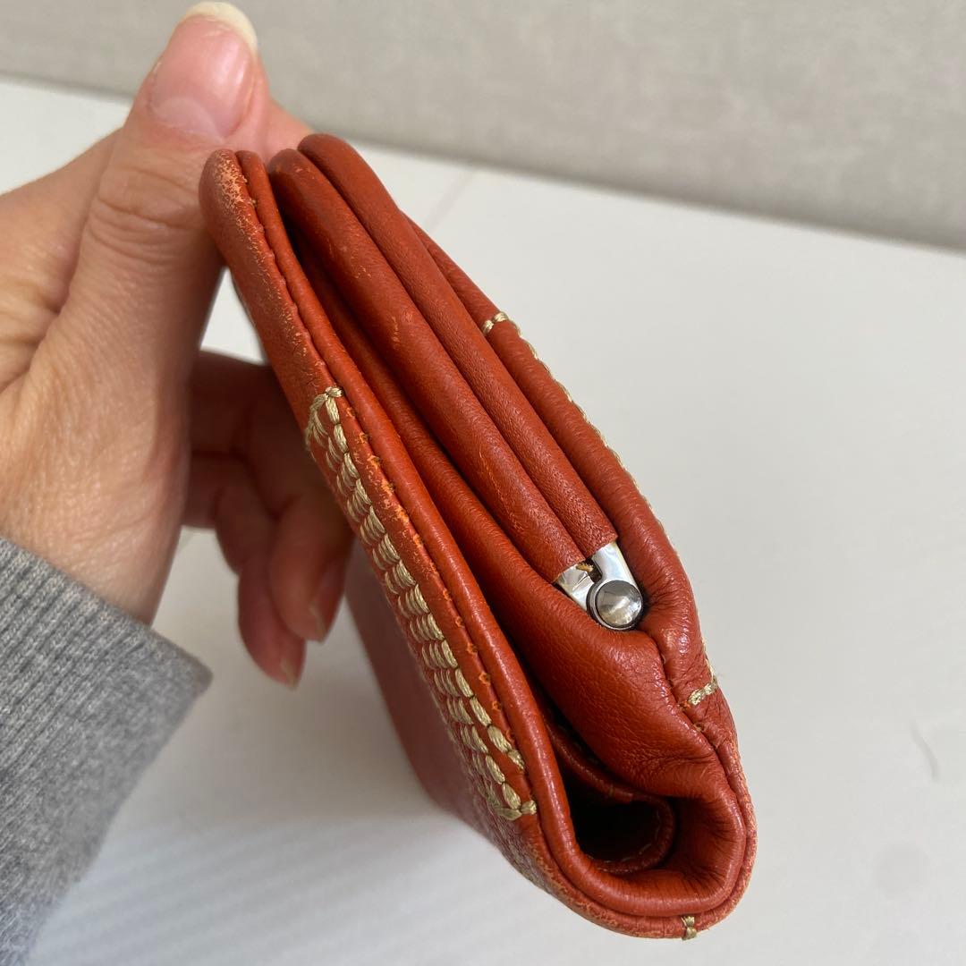 genten ゲンテン⭐️リサラーソン がま口 財布 レザー