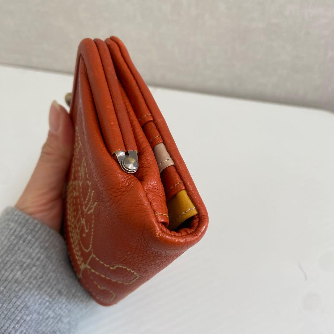 genten ゲンテン⭐️リサラーソン がま口 財布 レザー