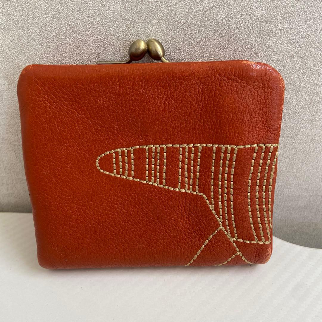 genten ゲンテン⭐️リサラーソン がま口 財布 レザー