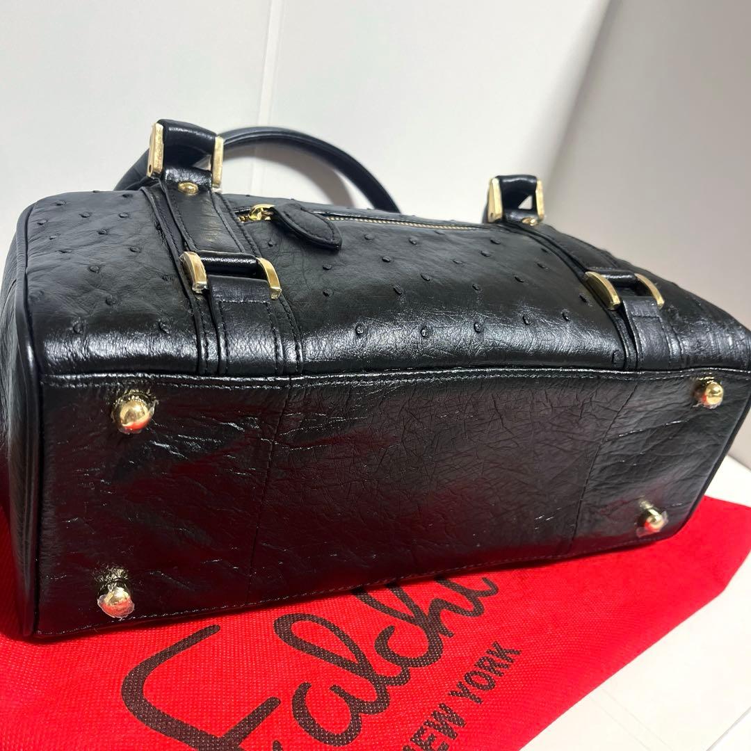 オーストリッチ　ボストンバッグ　〔ファルチニューヨーク〕ミニボストンバッグ