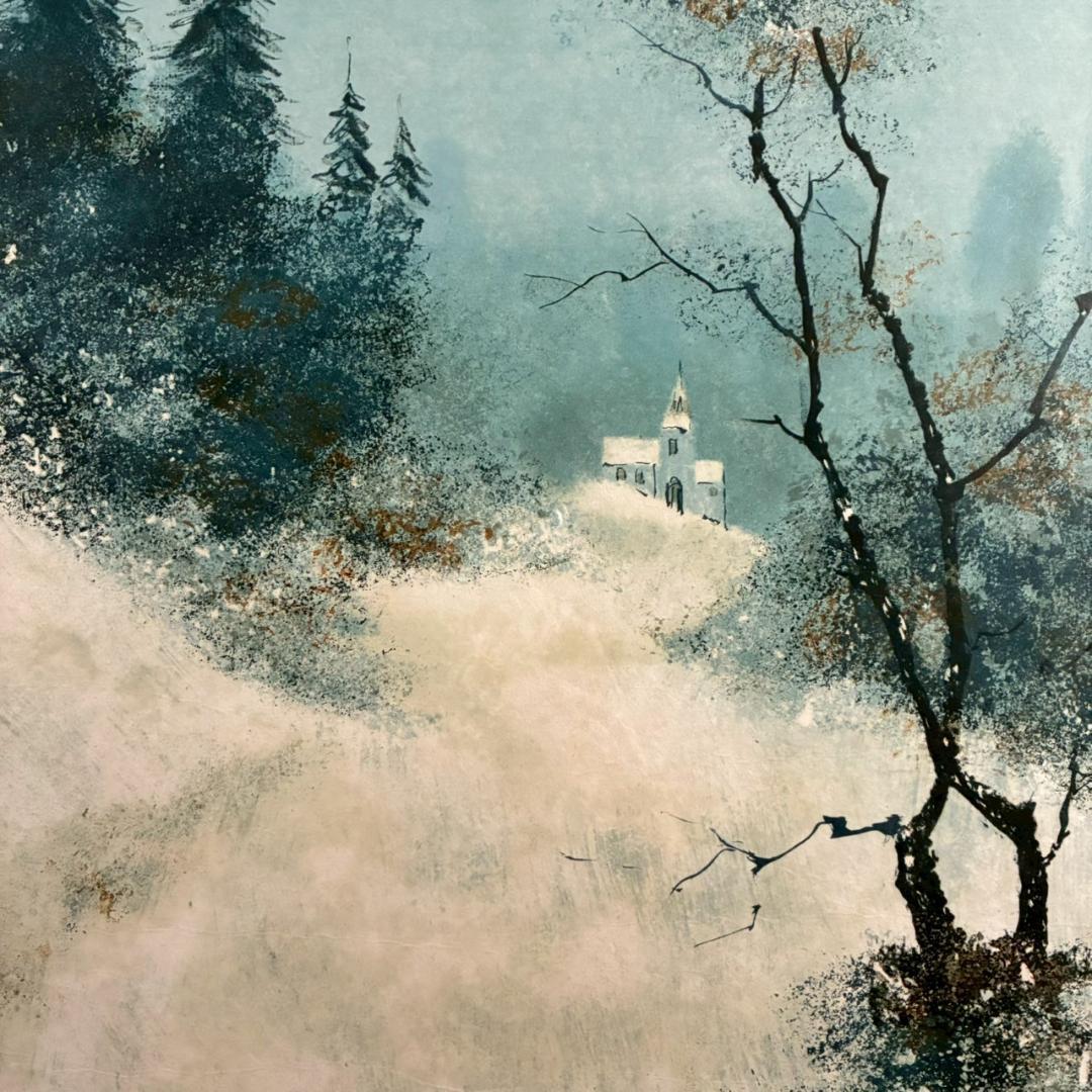 ベルナール・シャロワ「城」リトグラフ 直筆サイン入り 額縁入り 限定品