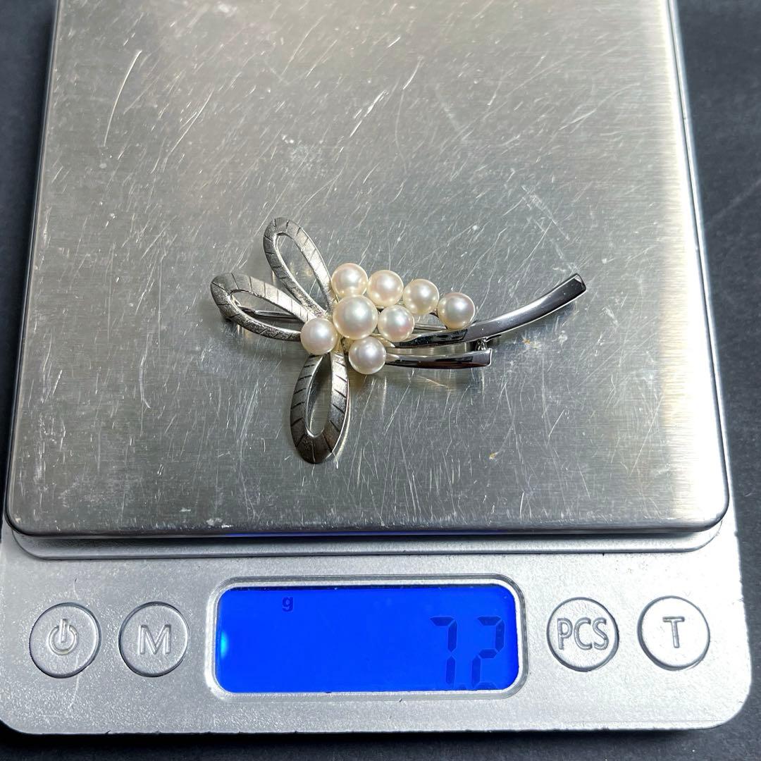 MIKIMOTO ミキモト ベビーパール リボン ブローチ ブーケ 8粒