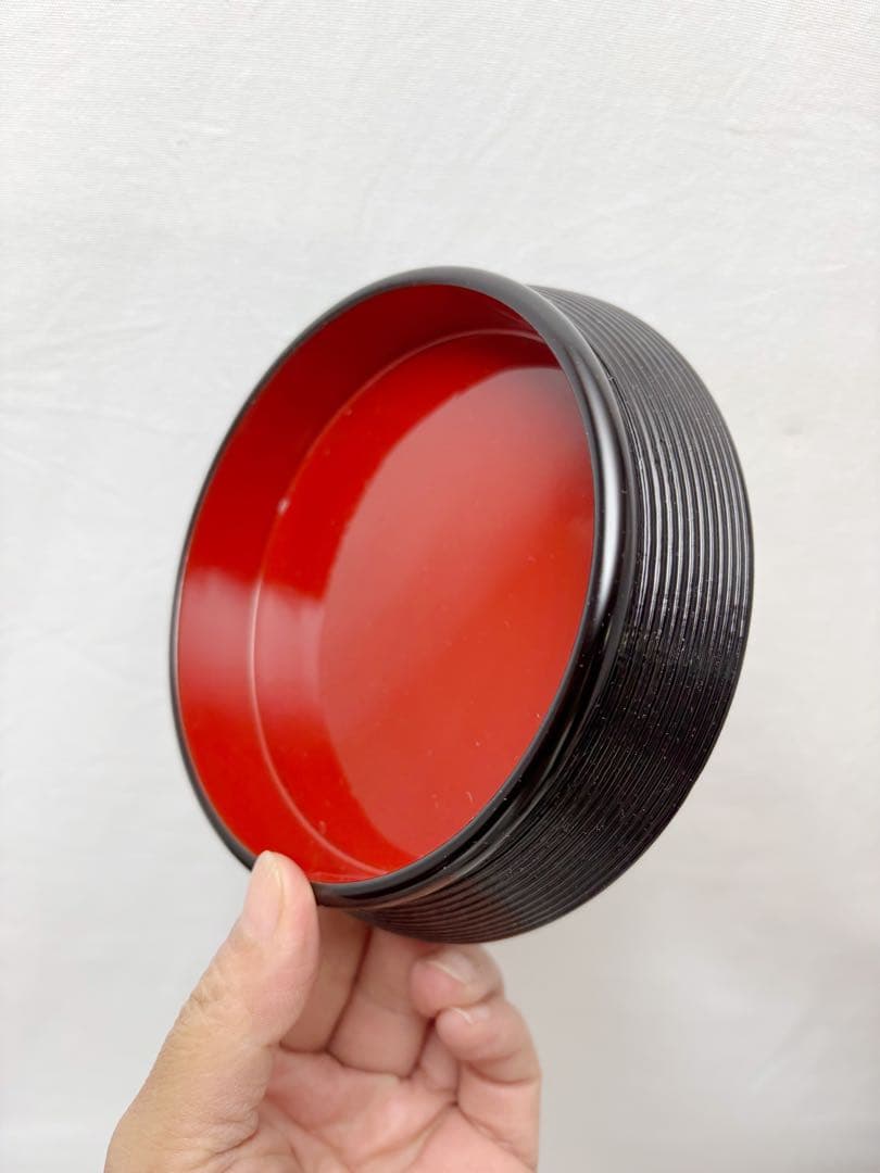 未使用 懐石道具 瓢箪形 信玄弁当 秀衡塗模様 三段弁当箱 千筋内朱五客揃 紙箱