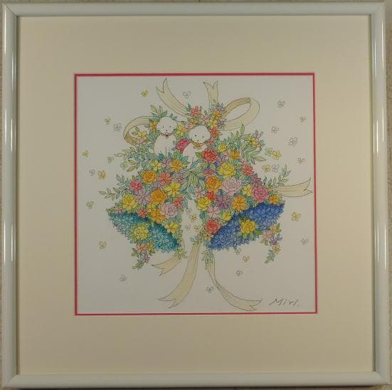 藤波美梨　 　　べべとルル　原画とリトグラフ