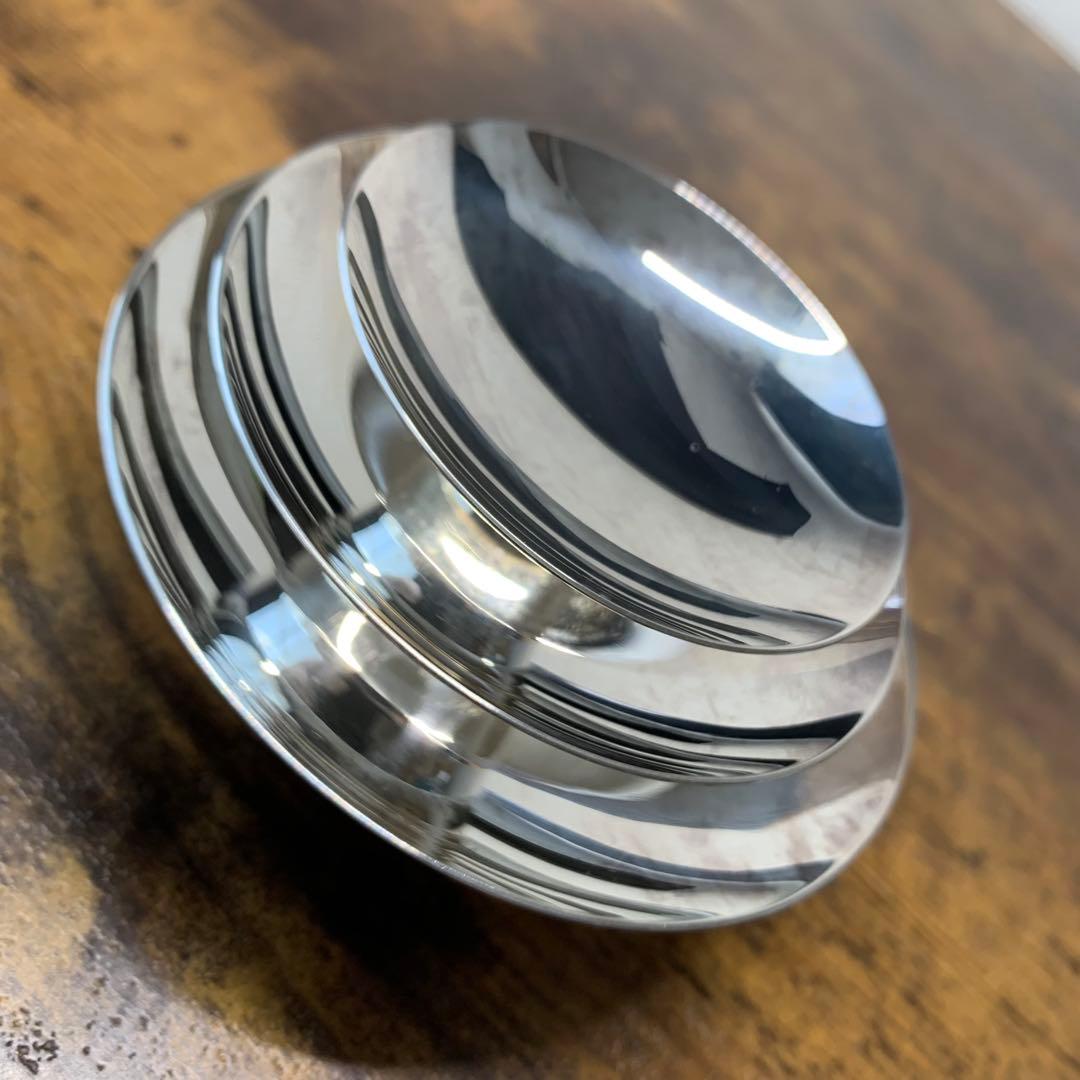 H105⭐︎純銀製 三重盃 尚美堂造 141g 共箱入 銀杯