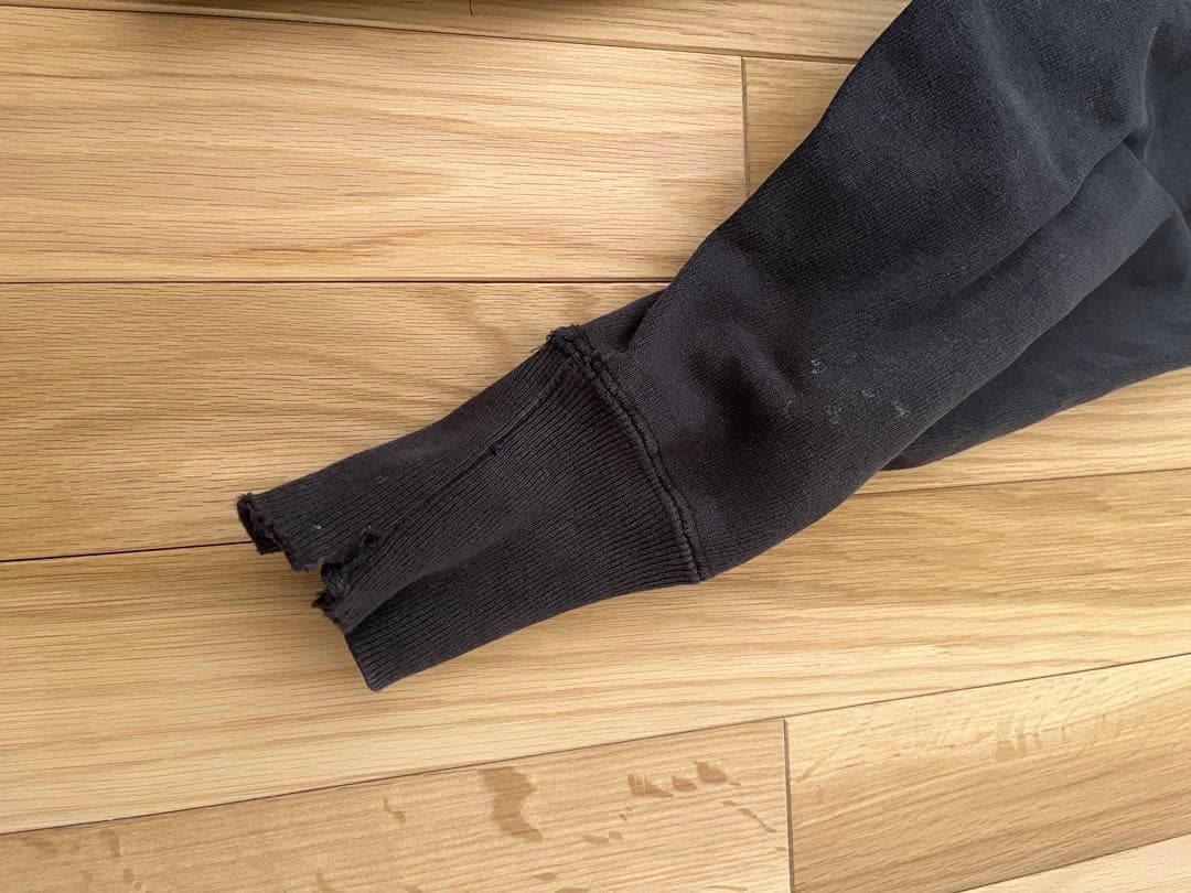 チャンピオン　リバースウィーブ　90年代　刺繍タグ USA製　ブラック　目無し