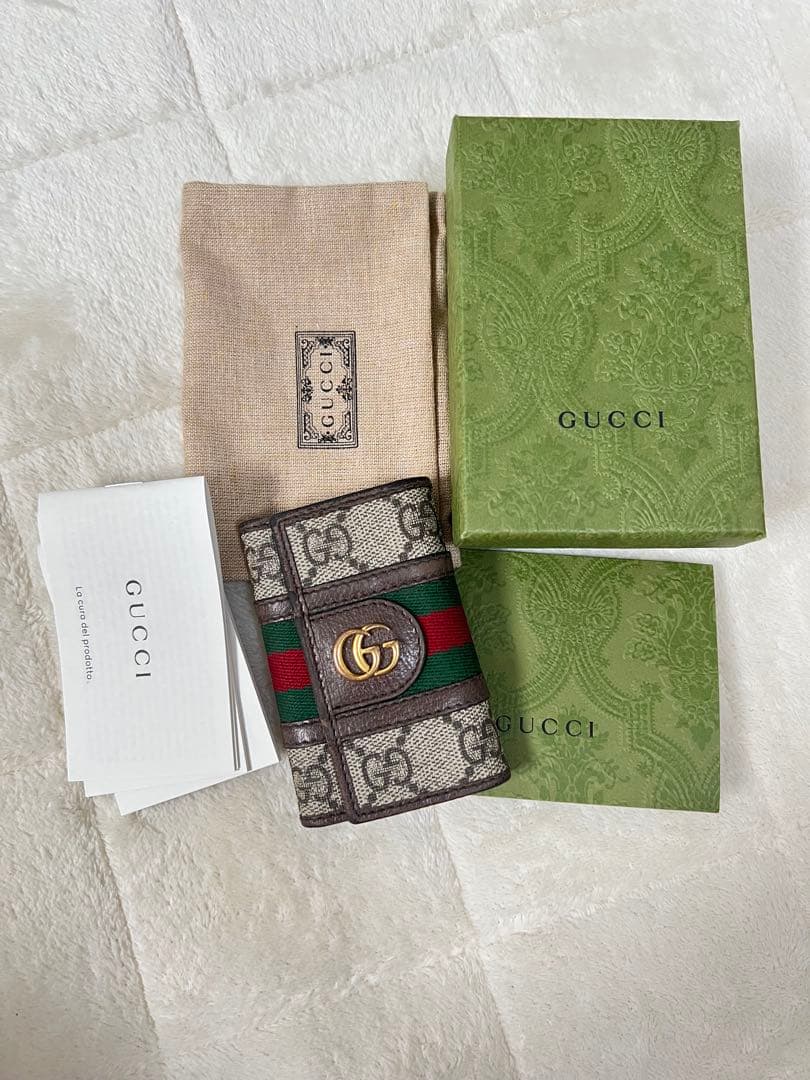 【美品】GUCCI グッチ GG柄 6連キーケース シェリーライン