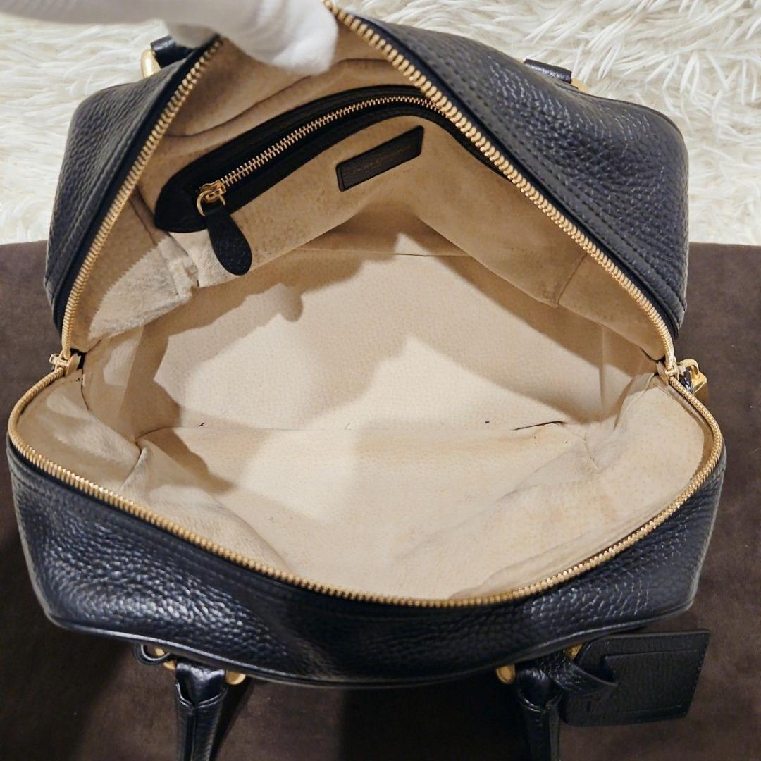 美品 J&M DAVIDSON ミニミア ハンドバッグ ミニボストン 鍵付き