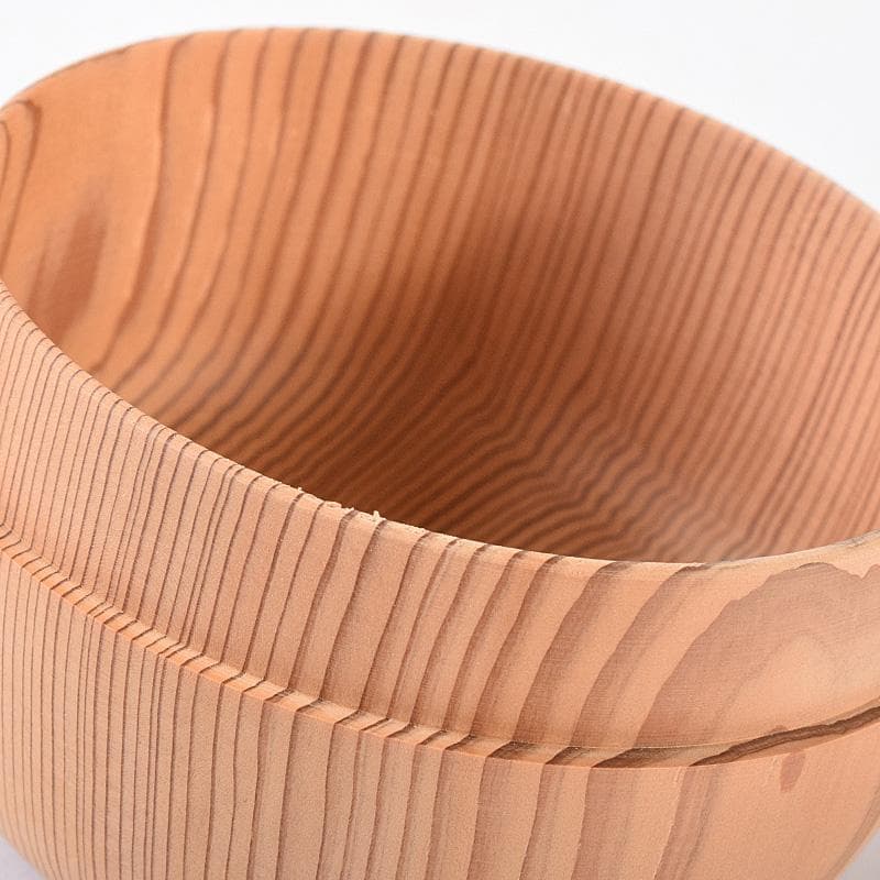 茶道具　井波彫刻　岩倉勘宰作　天然記念物毘沙門杉　平棗　共箱　M　R8065